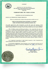 SEC 필리핀 법인설립 인증