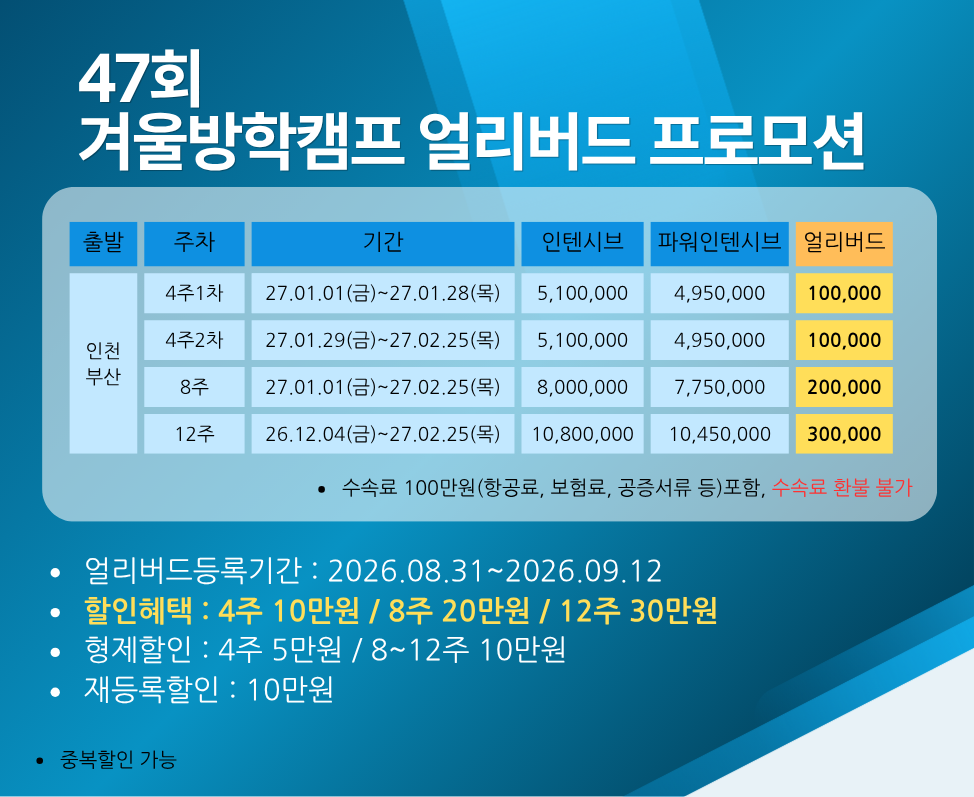 캠프조기혜택